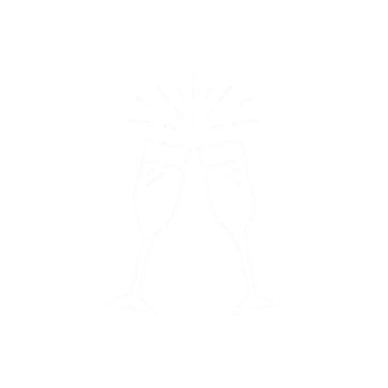 ikona dwóch kieliszków z szampanem